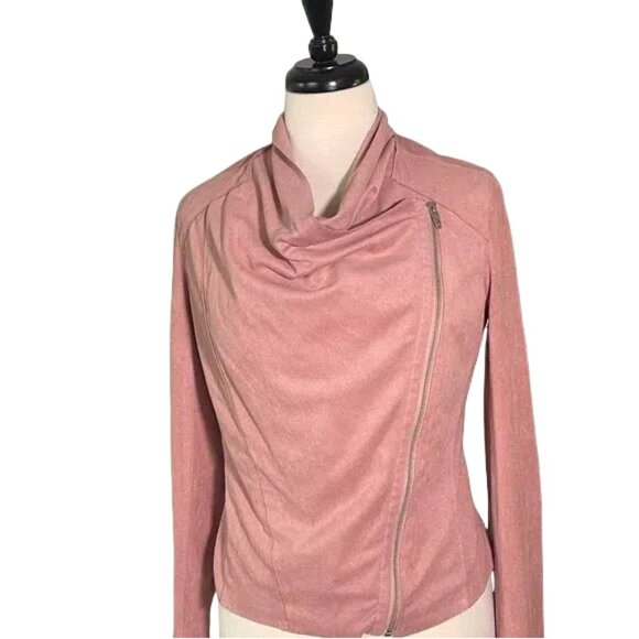 Blank NYC Jackets & Blazers - Elegant Pink Women's Faux Suede Jacket